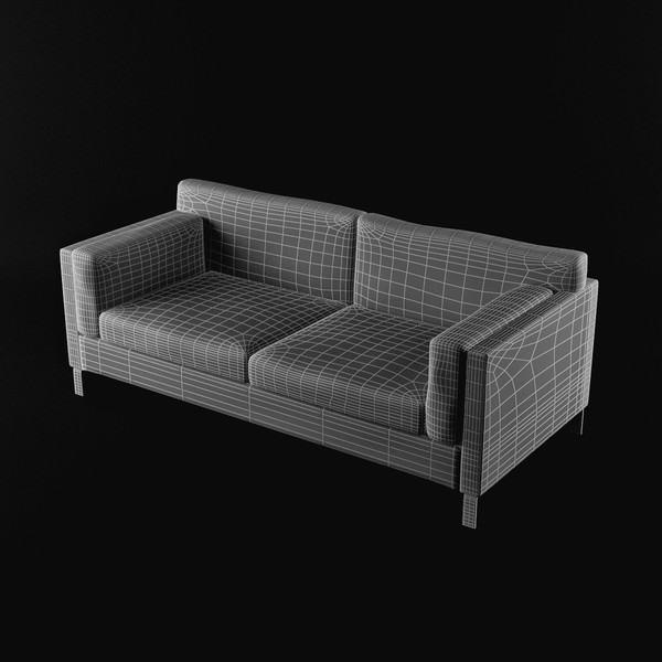 3d model modern couch leather fabric - Couch 03 by lajhar